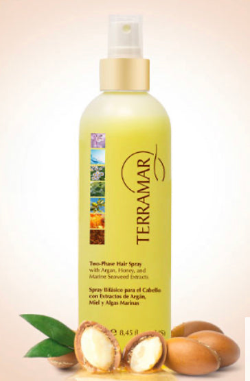 HAIR CARE TWO-PHASE HAIR SPRAY WITH ARGAN, HONEY, AND SEAWEED EXTRACTS